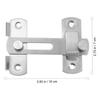 Stainless Steel Door Latch Brushed Texture 4 Inch Bolt Insurance Lock for Wooden Doors Windows Cabinets Pet Cage