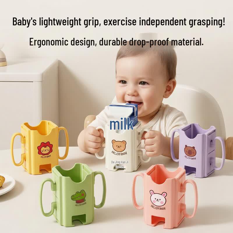 WORTHBUY Kids Anti-Squeeze Milk Box Holder