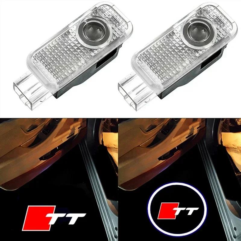For Audi S662Pcs for Audi TTS Logo 2008 2009 2012 2013 2017 2019 2020 2021 2022 LED Car Door Welcome Courtesy Projector Ghost Shadow Lights