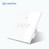 LangYeao EU UK 1/2/3/4 Gang Tuya WiFi Smart Switch Light Alexa Voice Control Touch Glass Wall Wireless No/With Neutral Wire