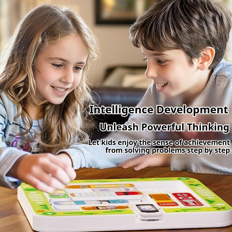 Move the car out of the warehouse, car sliding puzzles, children's educational 1 to 6 years old thinking training, intellectual toys