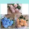 Artificial Rose Flower Bouquet With Silk Material For Wedding Decor And Photography Props
