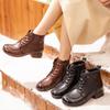 Women's Retro Genuine Leather Ankle Boots, Winter 2025 - Fleece-lined, Soft Sole, Non-slip, Wool Interior, Warm Snow Boots