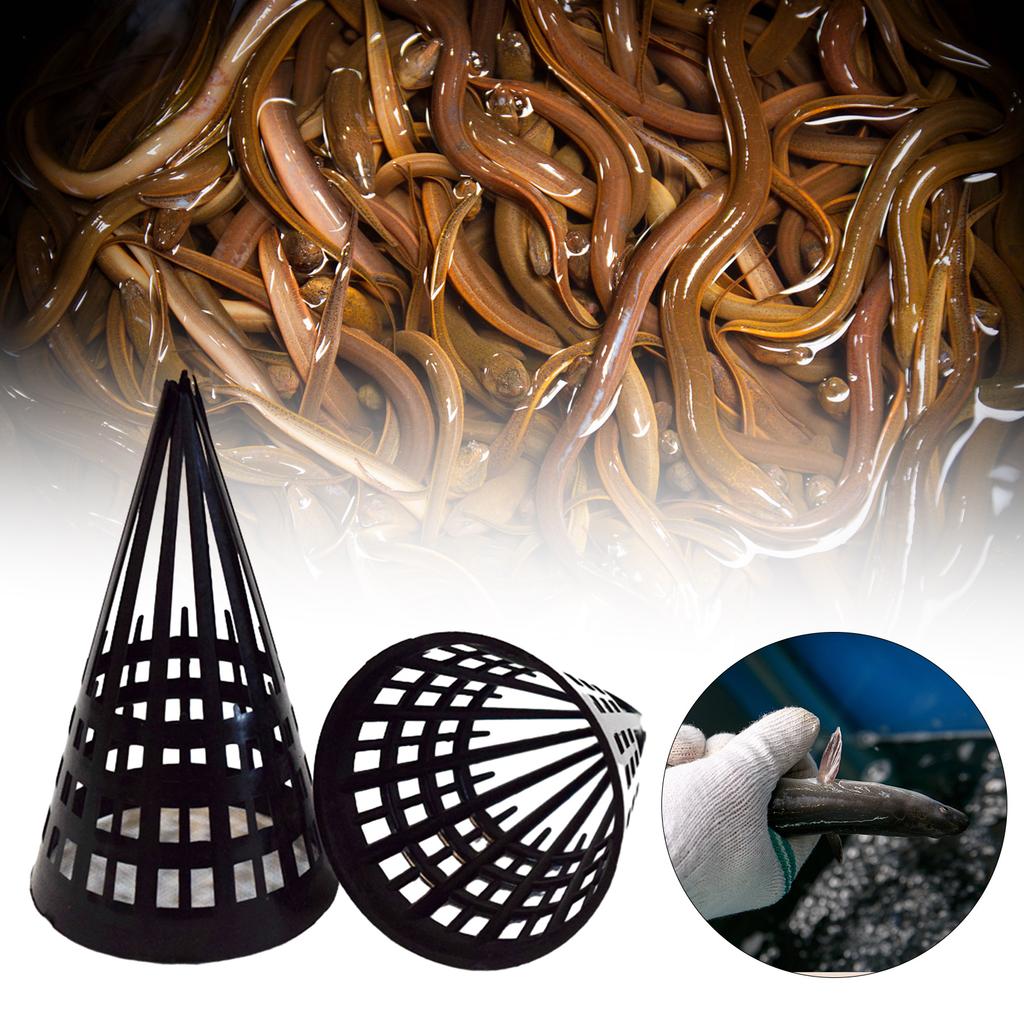 Yellow Eel Trap Eel Cast Cage Inverted Mouth Fishing Eel Cage Fishing Basket Eel Trap Funnel Entry For Catching Eels Fish