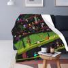50 Video Game Knitted Blanket Arcade Game Collage FC Console Plush Throw Blankets Summer Air Conditioning Soft Warm Bedspreads