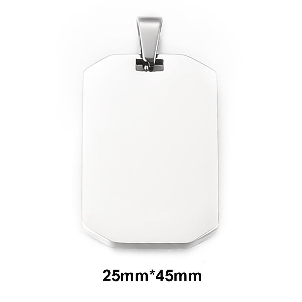 Wholesale 6pcs/lot Stainless Steel Octagon ID Blank Dog Tags Charm Military Army Pendant For Necklace Jewelry