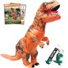 GOKEI Dinosaur Halloween Inflatable Tyrannosaurus Rex for School and Events Costume, Adult, Costume, Boys' Costume, Orange, Halloween, Christmas,