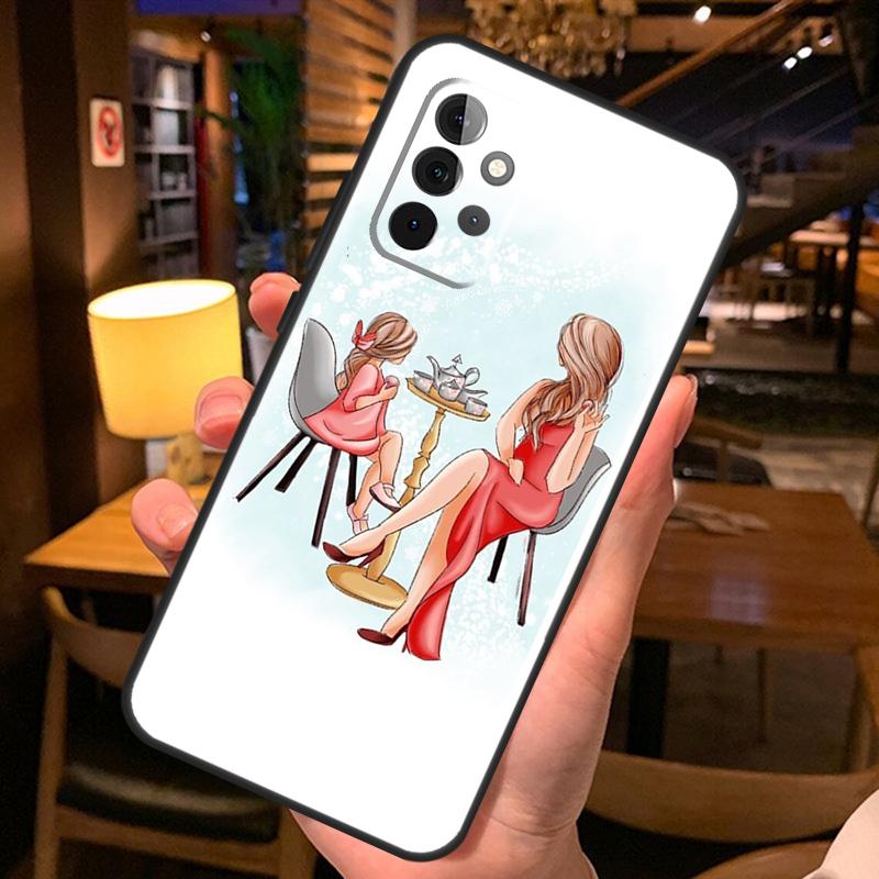 Super Mom Baby Girl Son Daughter Case For Samsung Galaxy A54 A34 A14 A52 A32 A12 A13 A33 A53 A15 A16 A36 A56 A26 A06 A35 A55