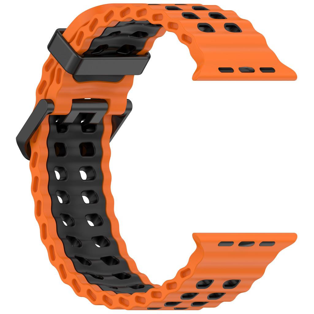 Silicone Strap for Apple Watch Ultra 3 2 1 49mm 11 10 46mm 9 8 7 45mm Breathable Color Matching Wristband for iWatch 6 5 SE 44mm
