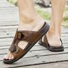 Fashion Summer Genuine Leather Men's Slippers Fashion Business and Leisure Styles Plus Size Casual Party Shoes for Daily 37-46 Quality