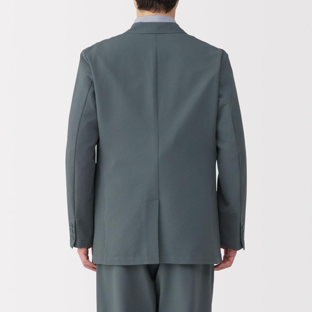 MUJI Breathable Stretch Soccer Medium Size AD0WNA5S Men's Jacket, Gray, M,