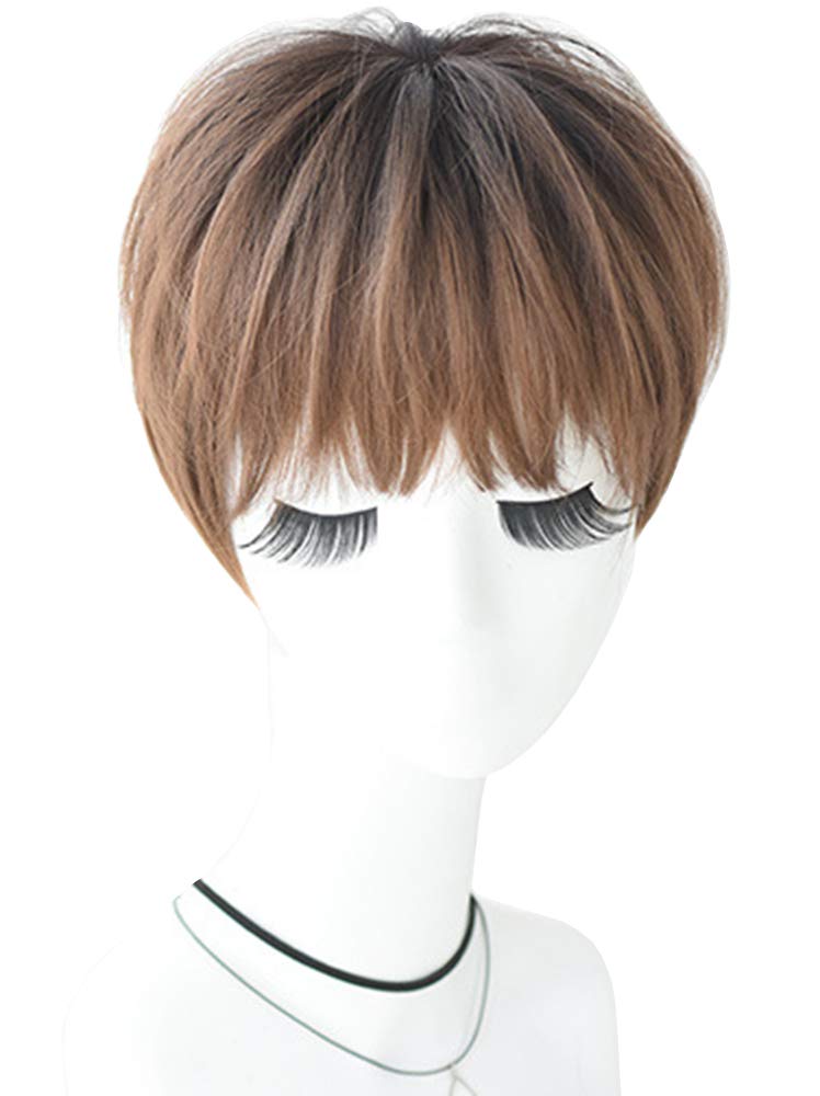 

Красивый Короткий Парик Полный с Градиентным Термостойким Натуральным и Свободным Видом Коричневая Челка, Прическа, Затылок, Объем, Кудрявый, Прямой, Завиток, Термостойкий, Объем,