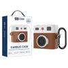 For AirPods 4 XDcase Retro Camera Style Silicone Earbuds Case