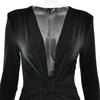 Long Sleeve Ruched Sexy Maxi Dress For Women Gown Fashion Skew Collar Draped Thigh High Split Club Long Dress