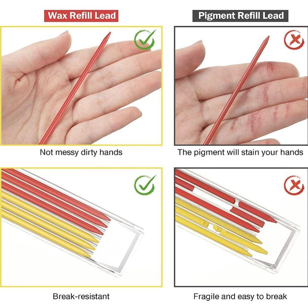 2.8mm Mechanical Pencil Built-in Sharpener Solid Carpenter Pencil  Woodworking Construction