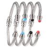 Bracciale Donna Bracciale in pellicola di seta Twke dorato dorato 18 carati Bracciale Twist Jackie alla moda