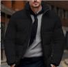 European & American Men's Winter Cotton Padded Jacket, Thickened, Casual, Plus Size, Outerwear, Labeled European Size.
