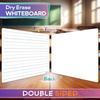 Scribbledo Double Sided Whiteboard Lined Dry Erase Board for Kids Ruled Writing Board Handwriting Practice Small White 9x12 Dry Erase Board with