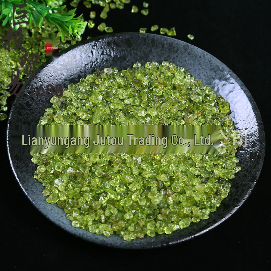 

Natural Green Peridot Gravel - Small Particle Decorative Mining Stone for Science Teaching