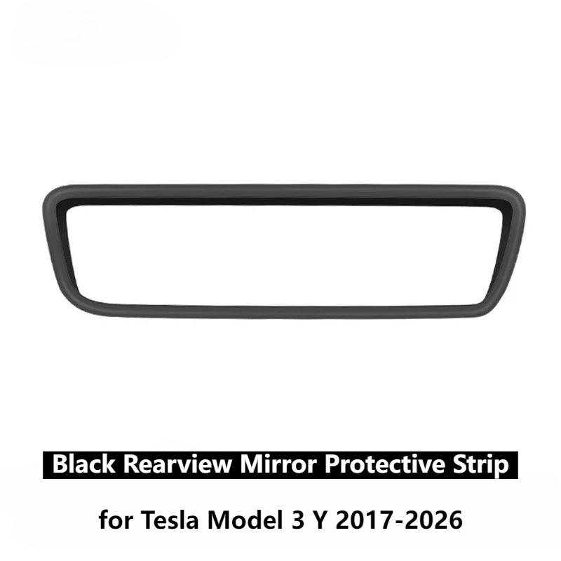 

For New Tesla Screen Protector Frame Display Edge Body Cover Central Control Accessories For Tesla Model 3 Y Juniper 2026 2025 Black Rearview Frame