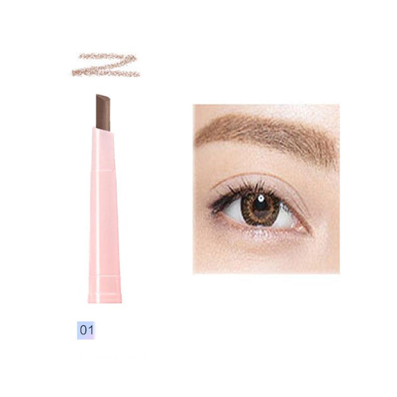 

Двусторонний вращающийся карандаш для бровей с кисточкой, водостойкий и устойчивый к поту, долговечный карандаш для макияжа для бровей для начинающих 01