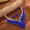 Accessories Exaggerated Retro Necklace Earrings Jewelry Set Female Luxury Crystal Banquet Dress Accessories Collarbone Chain 2026