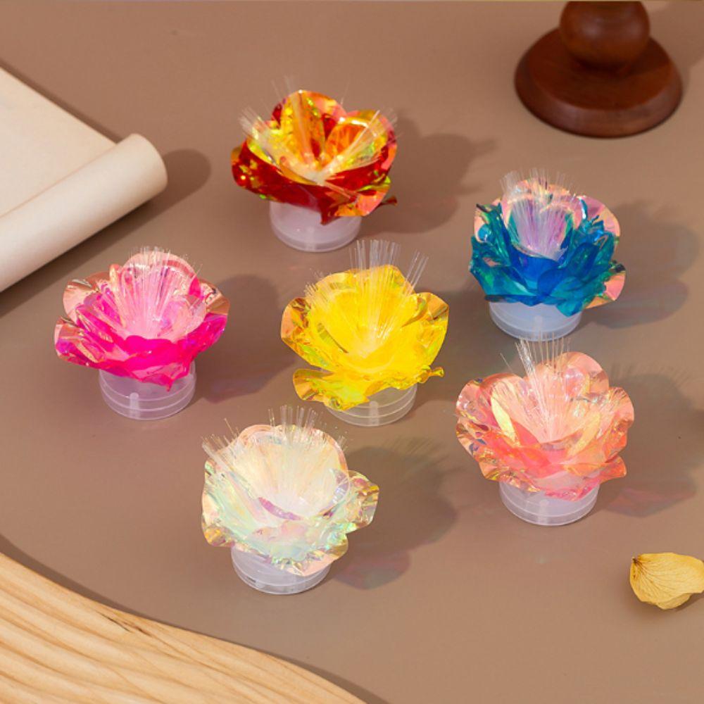 Seven-Color Optical Fiber LED Illuminated Rose Colored Lights Romantic Light And Shadow Garden Landscape Light