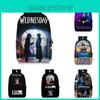 Wednesday Addams Backpack Laptop Interlayer+side Pocket+waterproof+school