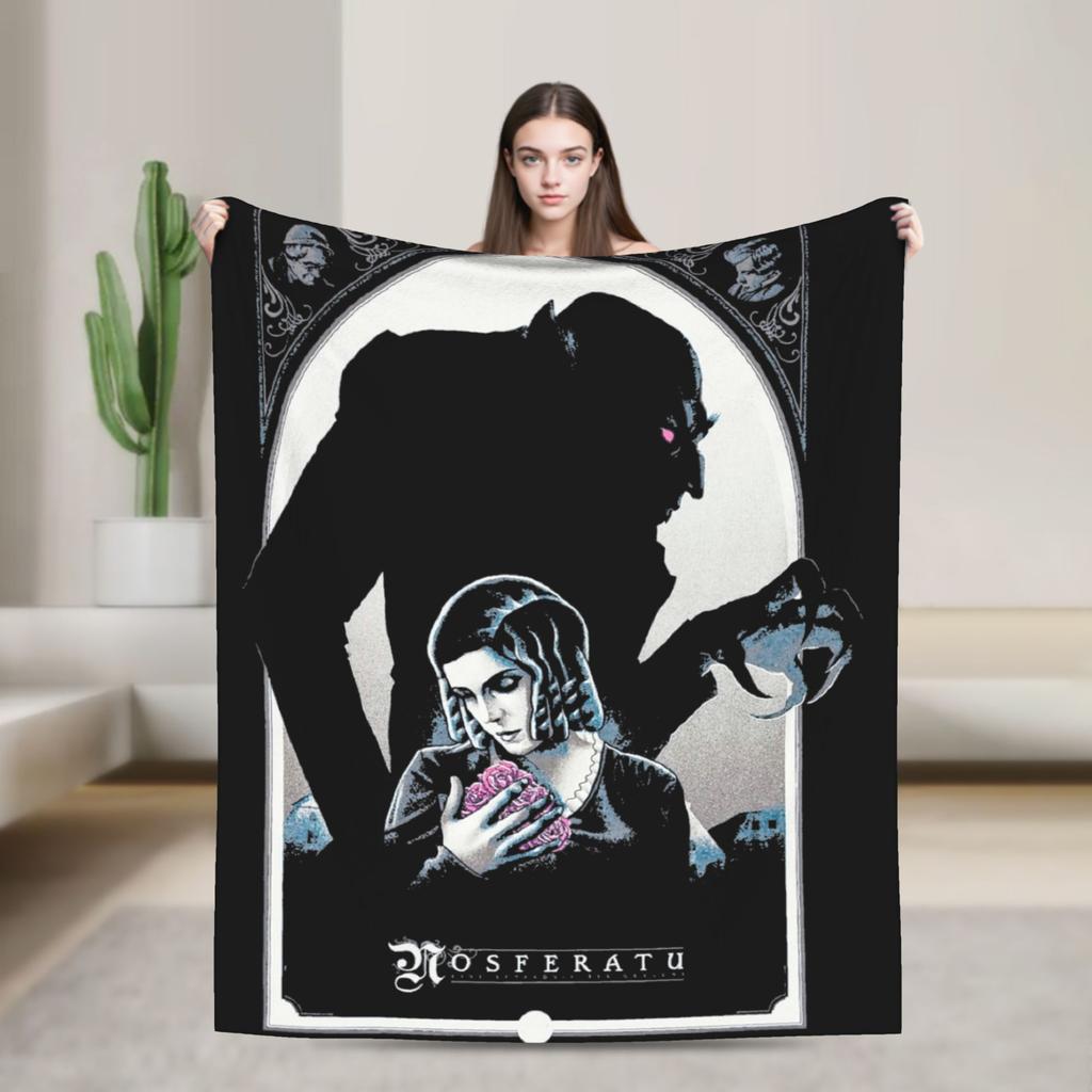 Masquerade Clan Nosferatu Revised Knitted Blankets Flannel  Super Warm Throw Blankets for Airplane Travel Bedspread