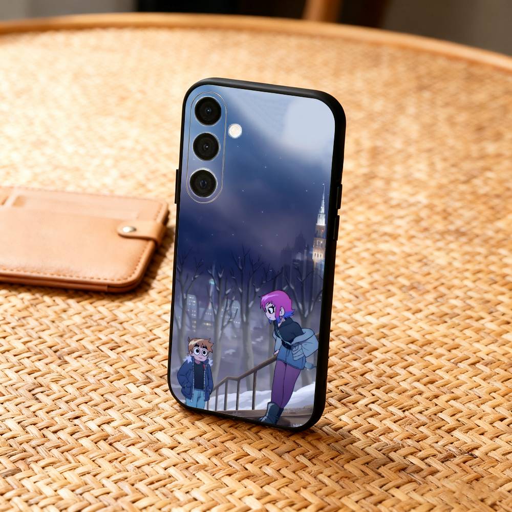 

Чехол для телефона Аниме S-Scott P-Pilgrim для Samsung A73,72,71,A52,51,40,41,A22,A32,31,A13, Мягкий Черный Корпус Samsung a73 5g