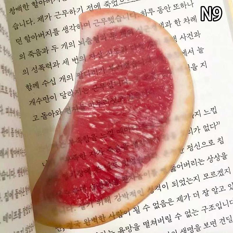 Creative Fruit Slice Bookmark With Simulation Funny Design Sense For Ins Fixed Book Photography Cartoon Cute Note Bookmark