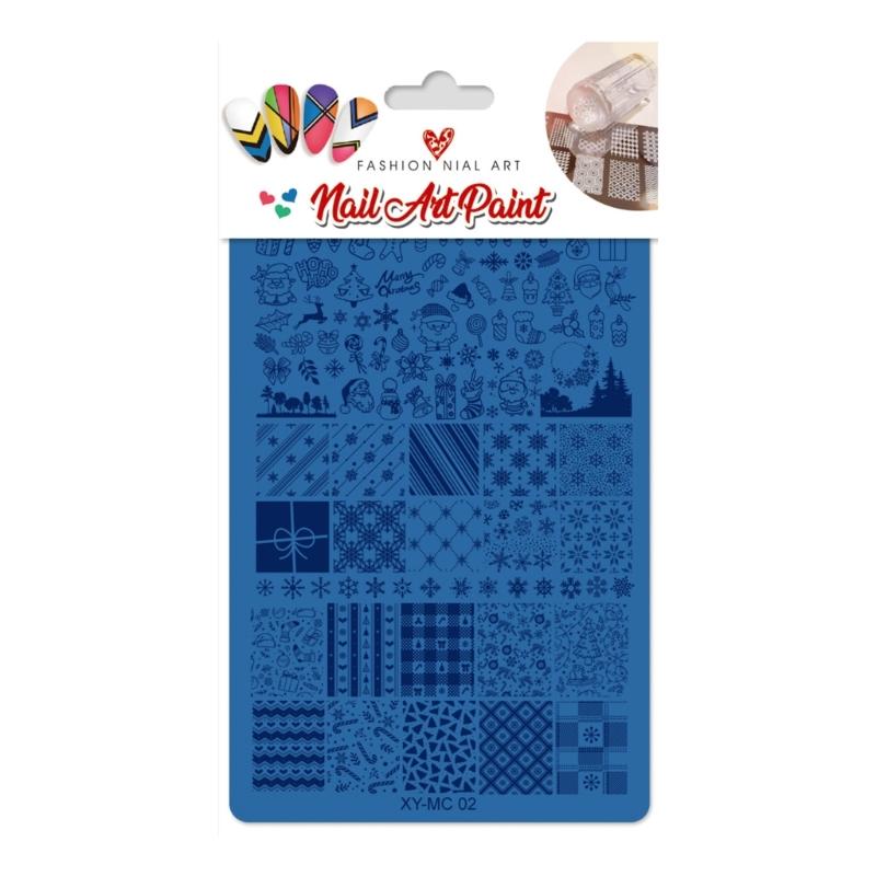 Highly Definition Reindeer Christmas Tree Stencil Rustproof Stainless Steel Manicure Tool