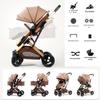 Convertible Lightweight Baby Stroller: Reclining, Foldable, High Landscape, Shock-Absorbing, Two-Way Use for Newborns