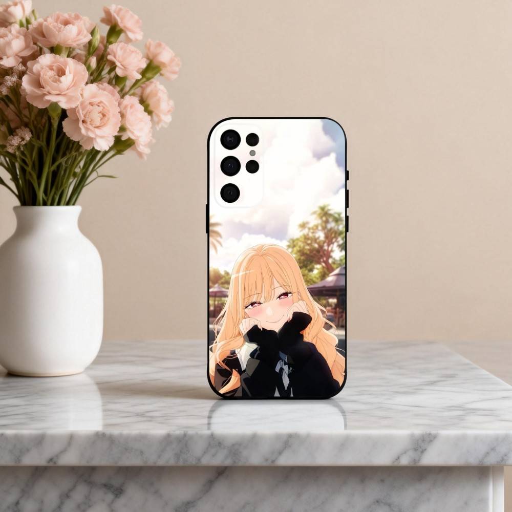 M-Marin K-Kitagawa My Dress Up D-Darling Phone Case For Samsung S25,24,23,22,30,21,10,9,Ultra,Plus,Lite,FE,4,5 G Soft Black Case