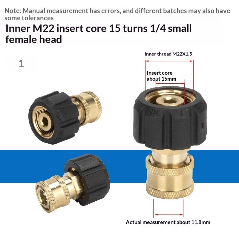 1Pcs Spray Sprinkler Quick Connector, Quick Release M22-14Mm/15Mm To 3/8 And 1/4 Inch Pressure Washer Adapter,