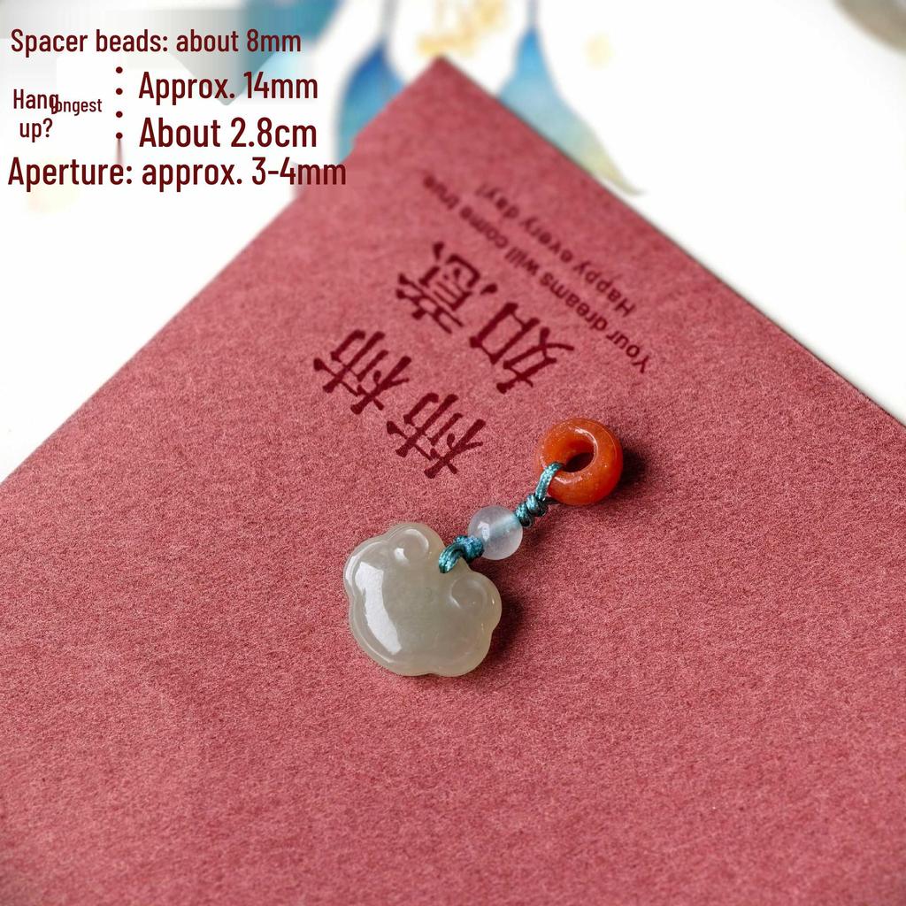 Southern Red Agate & Hetian Jade Beaded Bracelet with Pendant