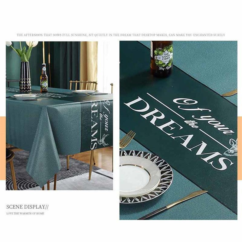 Thickend Waterproof Non-washable PVC Tablecloth Table Mat Rectangular Tablecloth Home Decor