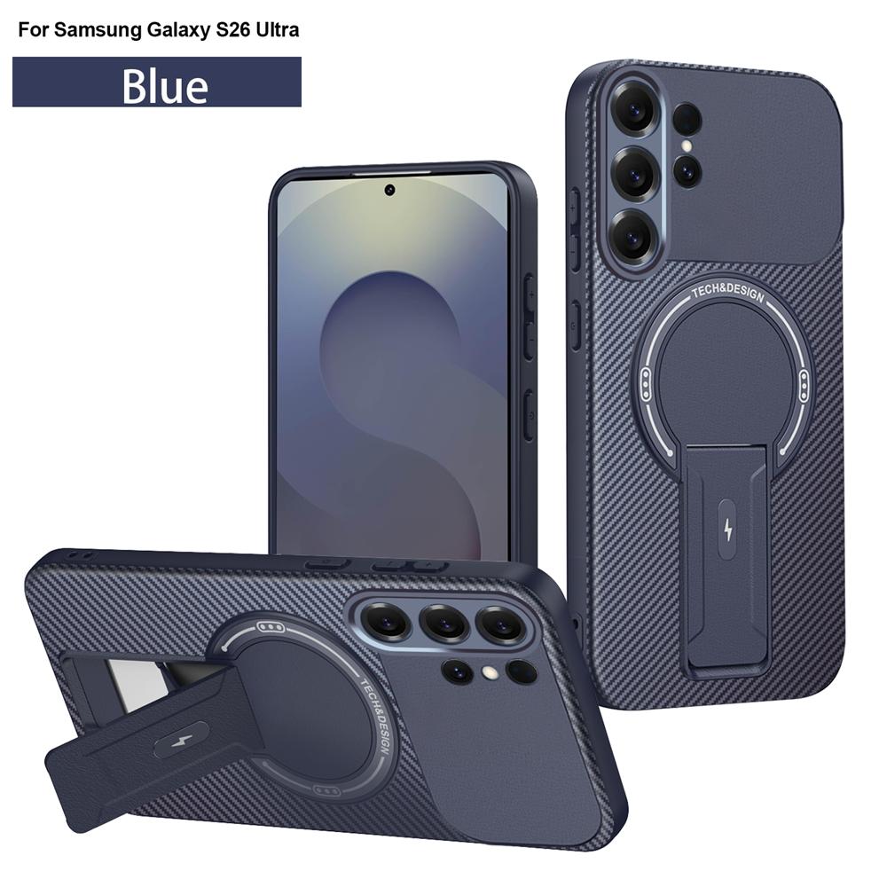 Magnetic Armor Bracket Holder Case For Samsung Galaxy S26 Ultra S25 Edge S24 FE S23 S22 5G For Magsafe Wireless Charge Cover