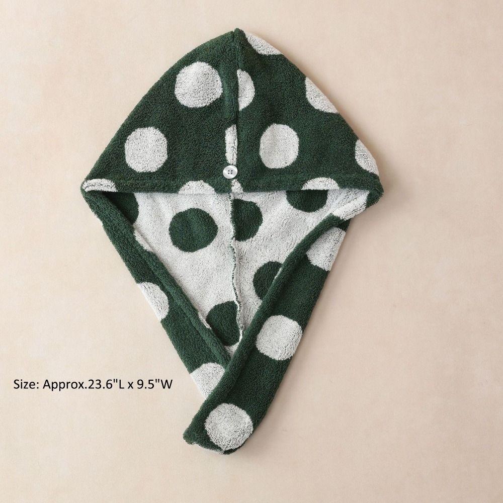 Combed Cotton Hair Towel Mint Green Luxury Hair Dry Towels New Hair Wrap Drying Tool