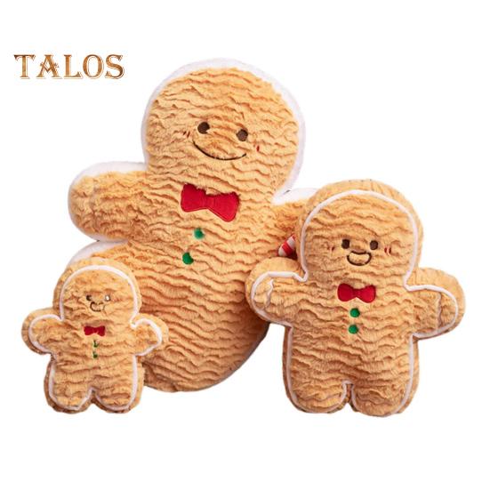 Christmas Gingerbread Man Doll Plush Stuffed Gingerbread Pendant Xmas Tree Decorations Soft Doll Toy for Tree Home Party Decor