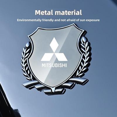 Metal Car Trunk Window Side Emblem Badge Decal Sticker For Lancer Outlander Ralliart Eclipse L2 Asx Pajero