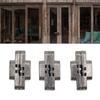 3 Pcs 43mm Mini Door Lock Hinges Invisible 180 Degree Zinc Alloy Cross Hinge For Cabinet Jewel Box