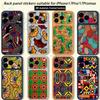 Tecido de Moda Africana DECALQUE TICKET Skin Wrap para iPhone 17 Pro/Pro max Película Protetora para Traseira, Moldura, Câmera