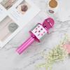 LED Flashing Wireless Condenser Mic 858L Speaker Pink