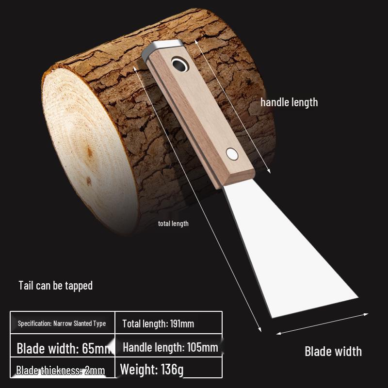 Шпатель-скребок из нержавеющей стали для очистки, покраски и штукатурки.