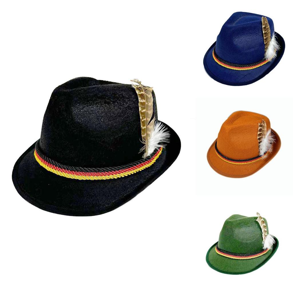 Stage Costume Hat With Feathers For Party Events And Gift For Friends
