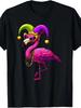 Men'S & Women'S Mardi Gras Flamingo Carnival T-Shirt - 220gsm Heavyweight Pure R