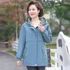 Gabardina con capucha para mujer Primavera Otoño Moda Casual Cortavientos para mujer Longitud media Ropa exterior femenina Abrigos para madre