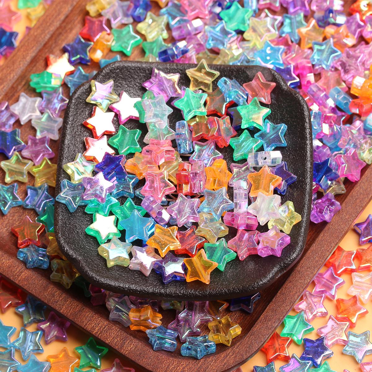 

500 г/пакет, 11 мм, около 2000 шт. AB цвет для изготовления ювелирных изделий, свободные бусины-разделители, аксессуары для самостоятельного изготовления, бусины ручной работы со звездами, пентаграмма