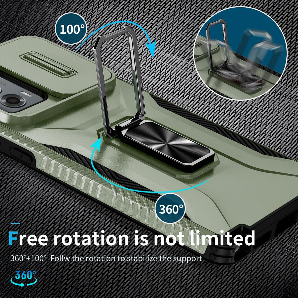 For Motorola Moto G Stylus 5G (2024) Case Camshield Kickstand TPU+PC Anti-Slip Phone Cover